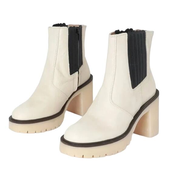 Free People James Chelsea Boot in White size 7 - Picture 1 of 5